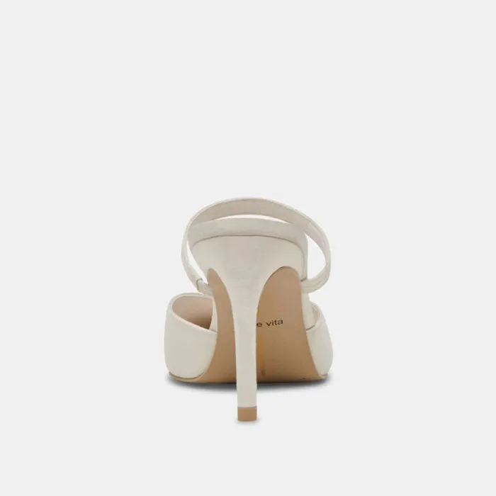 Dolce Vita Kanika Heels Ivory Satin Women Heels