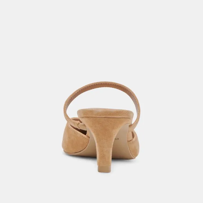 Dolce Vita Kanika Mid Heels Tan Suede Women Heels