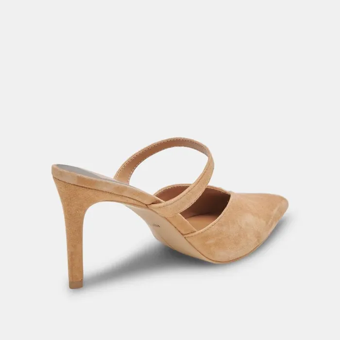Dolce Vita Kanika Wide Heels Tan Suede Women Heels