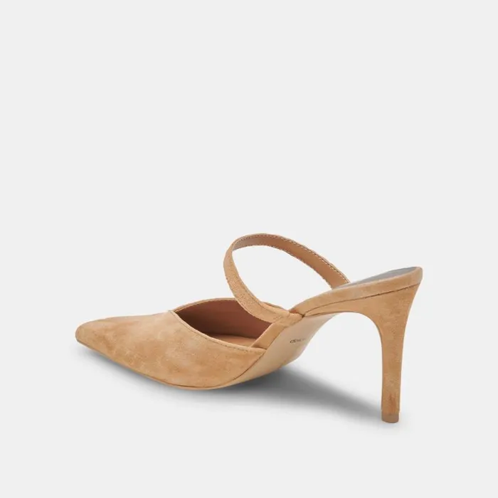 Dolce Vita Kanika Wide Heels Tan Suede Women Heels