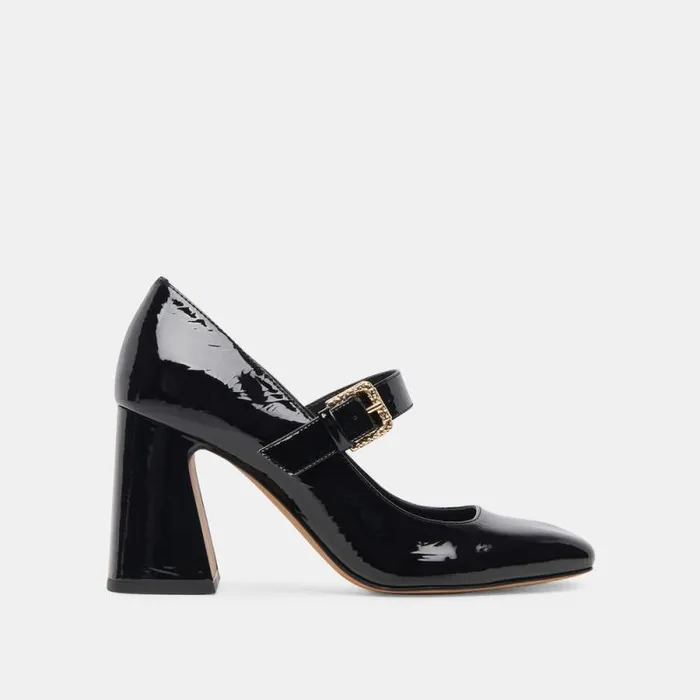 Dolce Vita Lakota Heels Midnight Crinkle Patent Women Heels