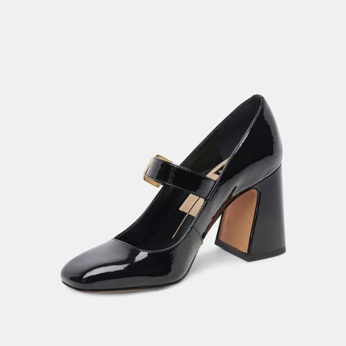 Dolce Vita Lakota Heels Midnight Crinkle Patent Women Heels