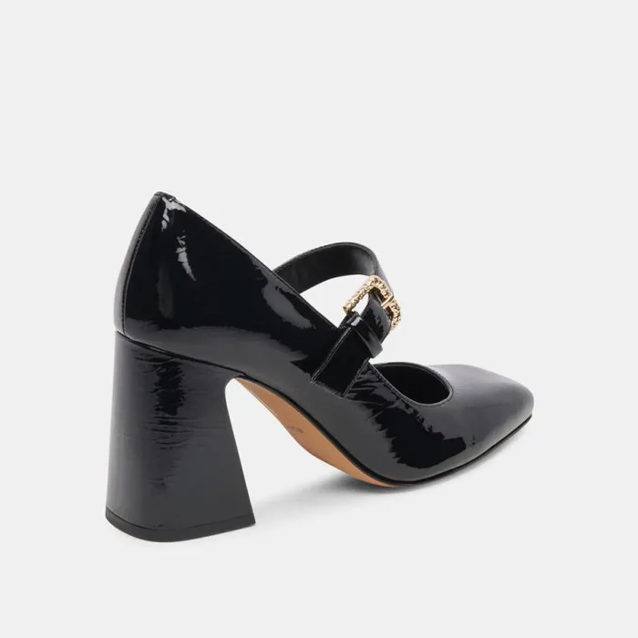 Dolce Vita Lakota Heels Midnight Crinkle Patent Women Heels