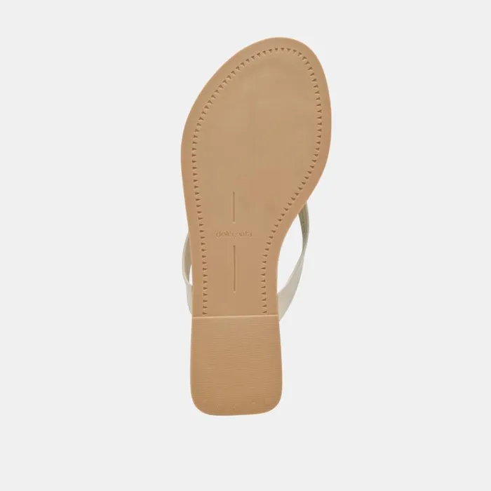 Dolce Vita Layney Sandals Ivory Leather Women Sandals