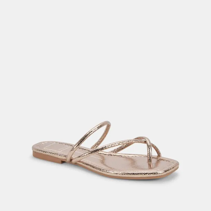 Dolce Vita Leanna Sandals Dark Gold Crackled Stella Women Sandals