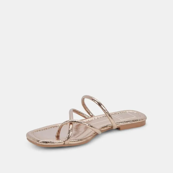 Dolce Vita Leanna Sandals Dark Gold Crackled Stella Women Sandals