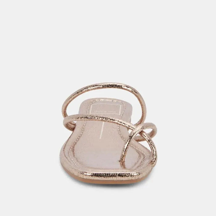 Dolce Vita Leanna Sandals Dark Gold Crackled Stella Women Sandals
