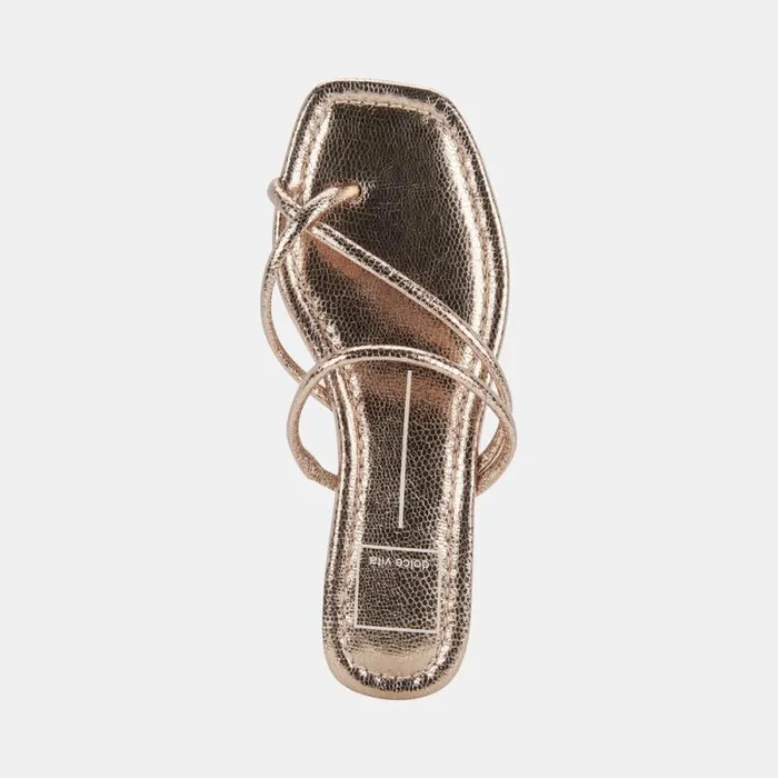 Dolce Vita Leanna Sandals Dark Gold Crackled Stella Women Sandals