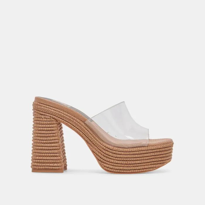 Dolce Vita Lichia Heels Cocoa Vinyl Women Heels