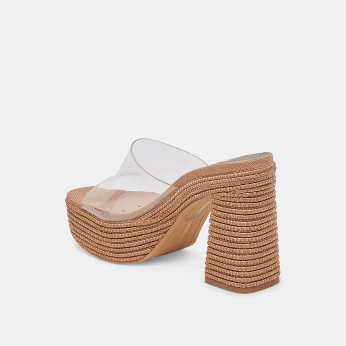 Dolce Vita Lichia Heels Cocoa Vinyl Women Heels