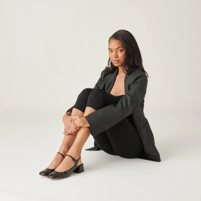 Dolce Vita Maggi Heels Midnight Crinkle Patent Women Flats and Loafers