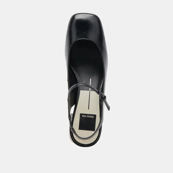 Dolce Vita Maggi Heels Midnight Crinkle Patent Women Flats and Loafers