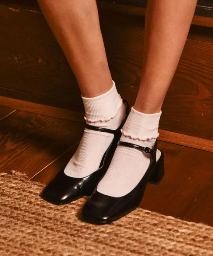 Dolce Vita Maggi Heels Midnight Crinkle Patent Women Flats and Loafers