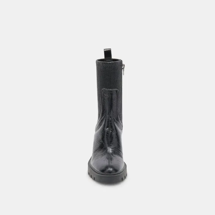 Dolce Vita Marni H2O Boots Midnight Crinkle Patent Women Boots and Booties
