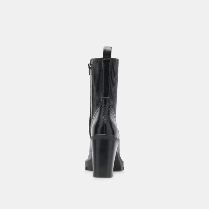 Dolce Vita Marni H2O Boots Midnight Crinkle Patent Women Boots and Booties
