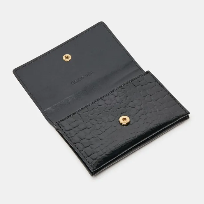 Dolce Vita Minnie Wallet Black Croco Stella Women Handbags
