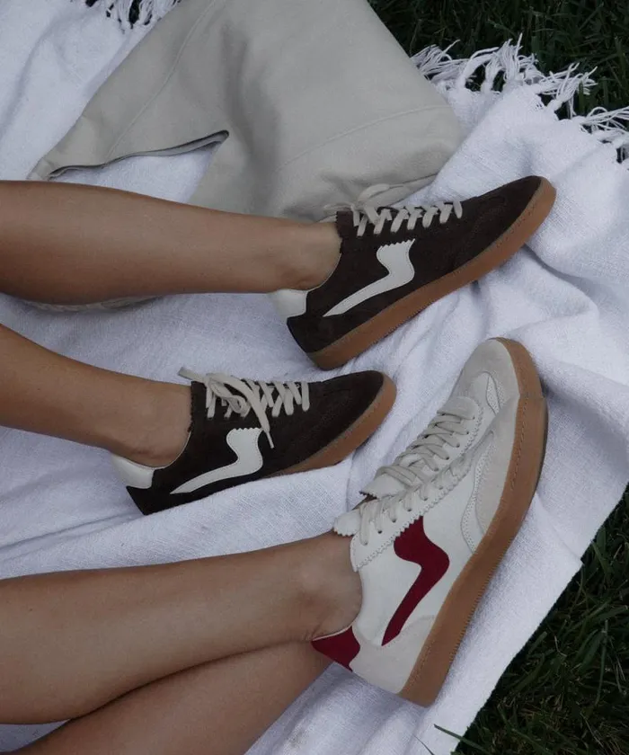 Dolce Vita Notice Sneakers Dk Brown Suede Women Sneakers