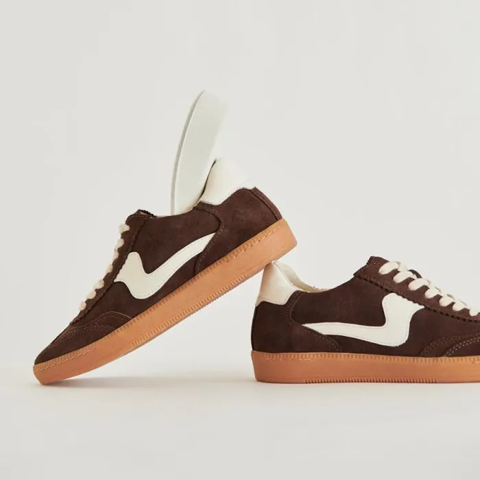 Dolce Vita Notice Sneakers Dk Brown Suede Women Sneakers