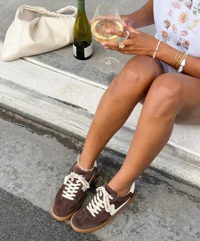 Dolce Vita Notice Sneakers Dk Brown Suede Women Sneakers