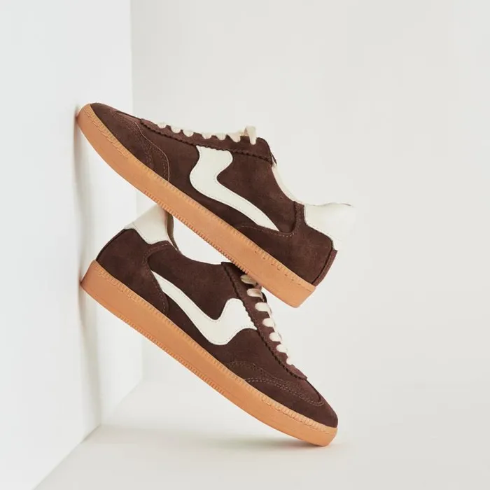 Dolce Vita Notice Sneakers Dk Brown Suede Women Sneakers