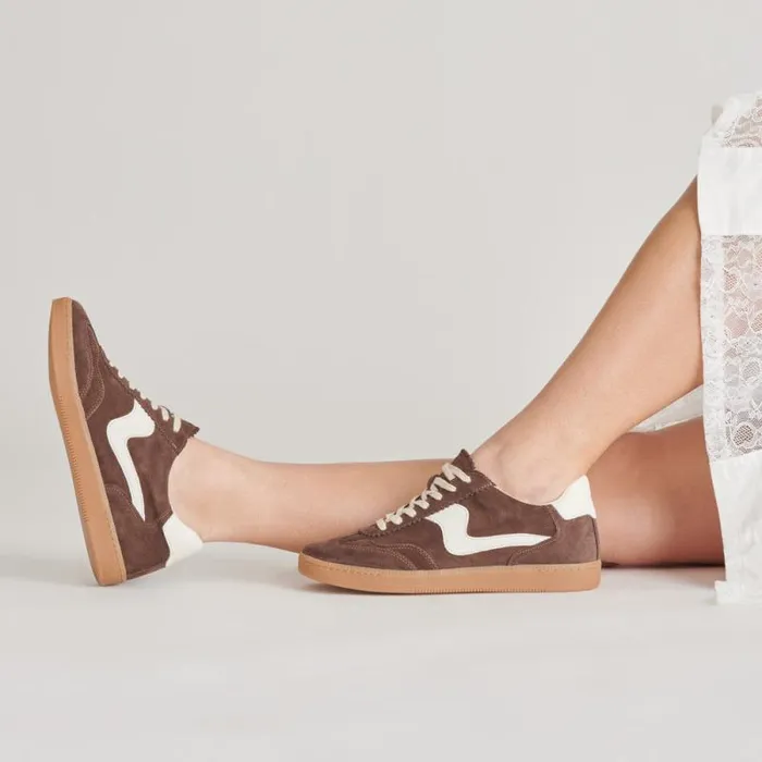 Dolce Vita Notice Sneakers Dk Brown Suede Women Sneakers