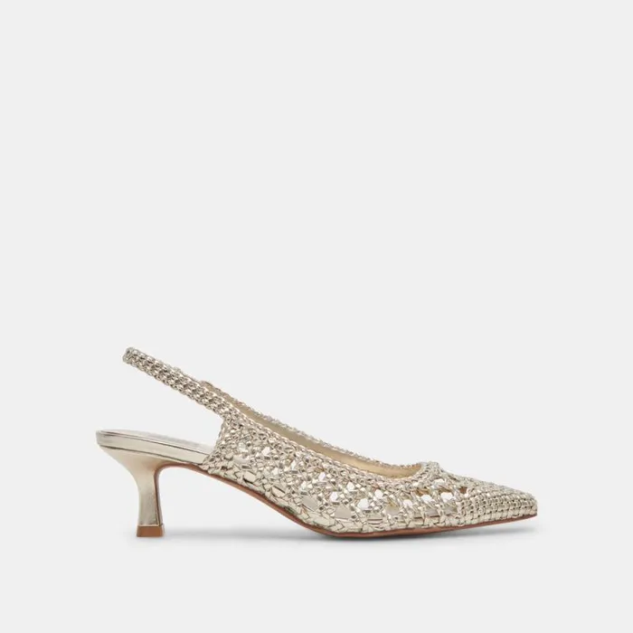 Dolce Vita Olympa Heels Light Gold Metallic Stella Women Heels