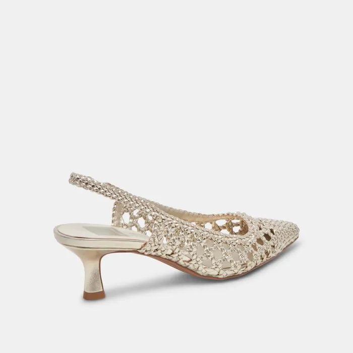 Dolce Vita Olympa Heels Light Gold Metallic Stella Women Heels
