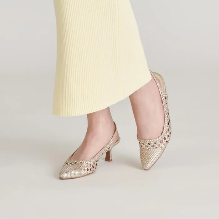 Dolce Vita Olympa Heels Light Gold Metallic Stella Women Heels