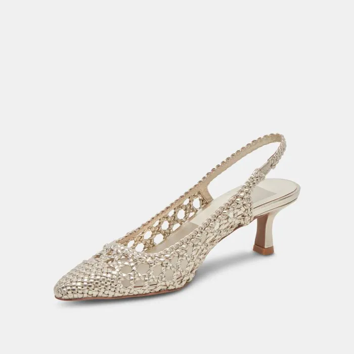 Dolce Vita Olympa Heels Light Gold Metallic Stella Women Heels