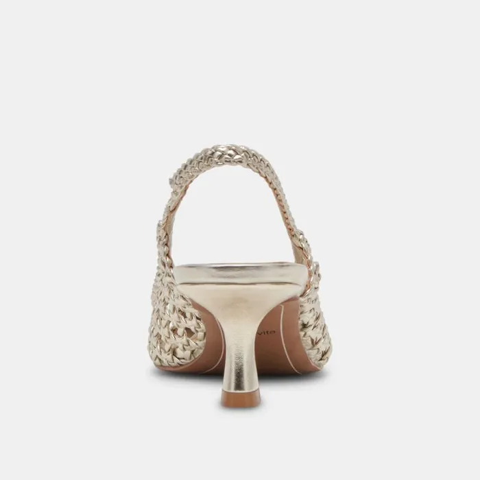 Dolce Vita Olympa Heels Light Gold Metallic Stella Women Heels