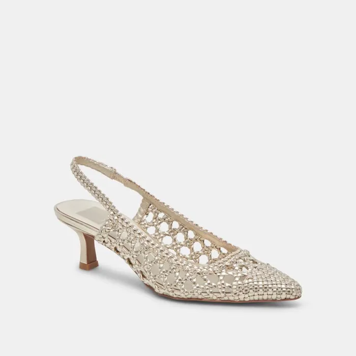 Dolce Vita Olympa Heels Light Gold Metallic Stella Women Heels