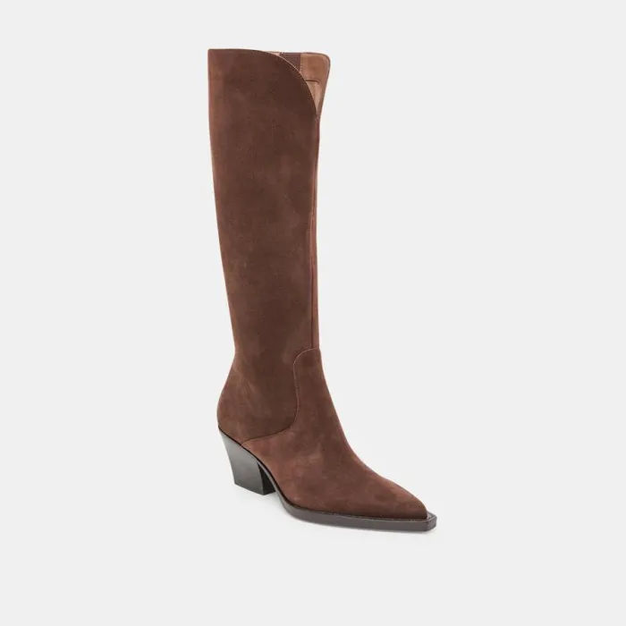 Dolce Vita Raj Boots Dk Brown Suede Women Boots and Booties