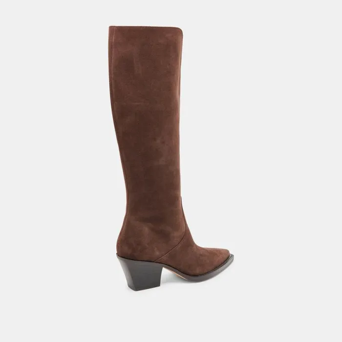 Dolce Vita Raj Boots Dk Brown Suede Women Boots and Booties