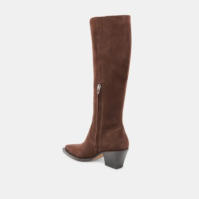 Dolce Vita Raj Boots Dk Brown Suede Women Boots and Booties