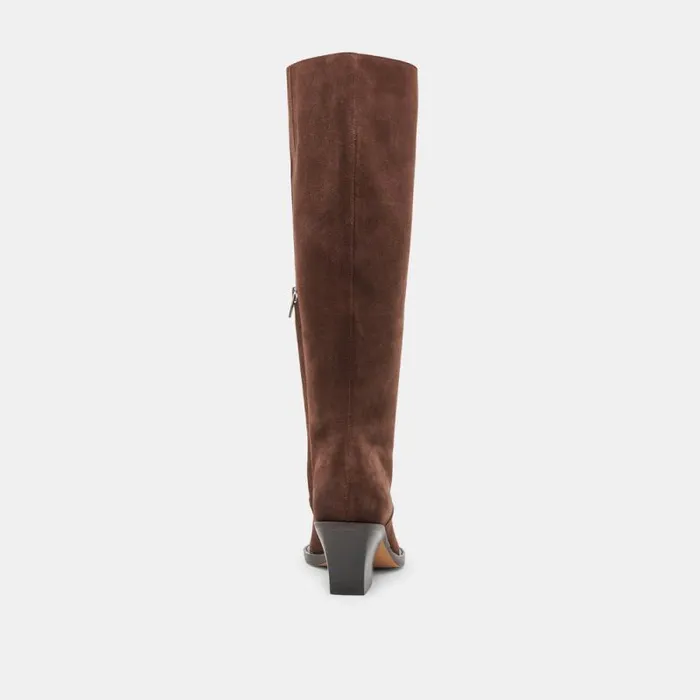 Dolce Vita Raj Boots Dk Brown Suede Women Boots and Booties