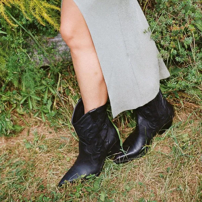 Dolce Vita Rimona Booties Black Leather Women Boots and Booties
