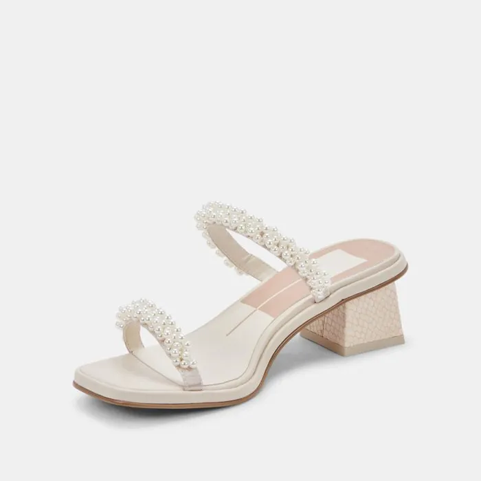 Dolce Vita River Pearl Heels Vanilla Pearls Women Sandals