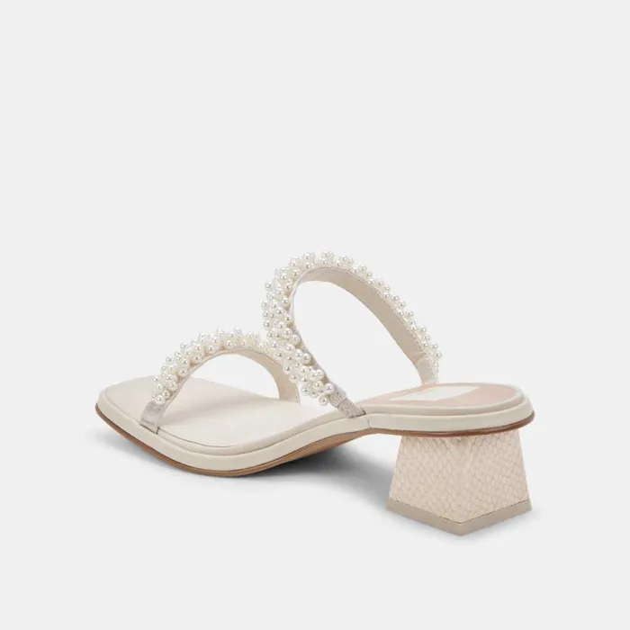 Dolce Vita River Pearl Heels Vanilla Pearls Women Sandals