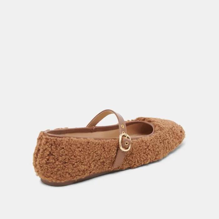 Dolce Vita Rodni Plush Ballet Flats Pecan Plush Women Flats and Loafers