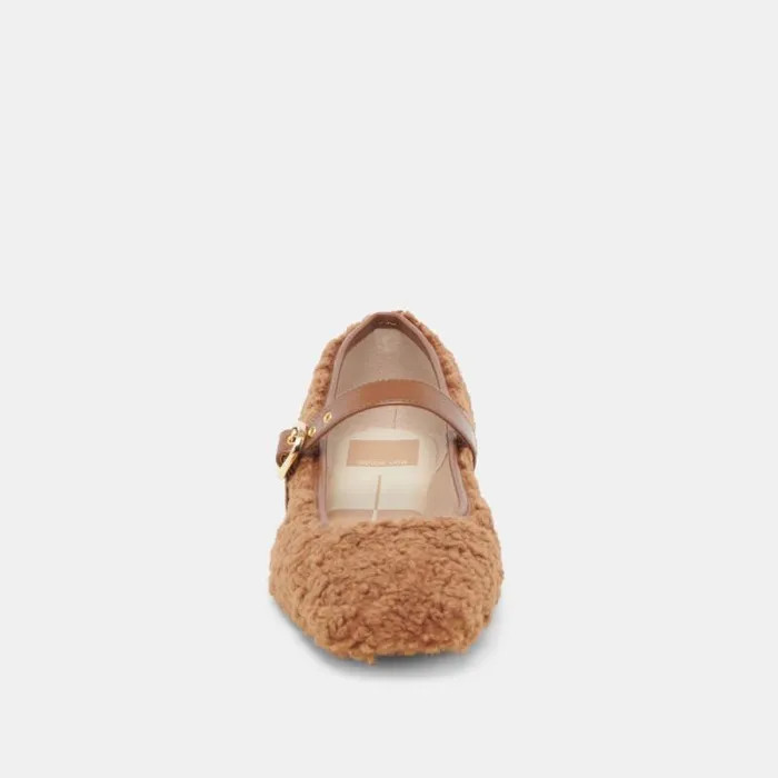Dolce Vita Rodni Plush Ballet Flats Pecan Plush Women Flats and Loafers