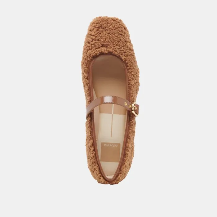 Dolce Vita Rodni Plush Ballet Flats Pecan Plush Women Flats and Loafers