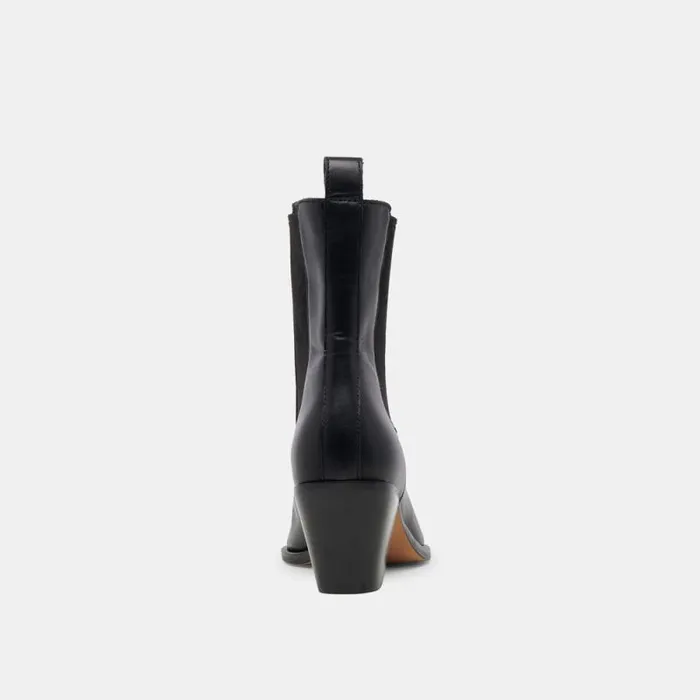 Dolce Vita Shadie H2O Wide Booties Black Leather Women Boots and Booties