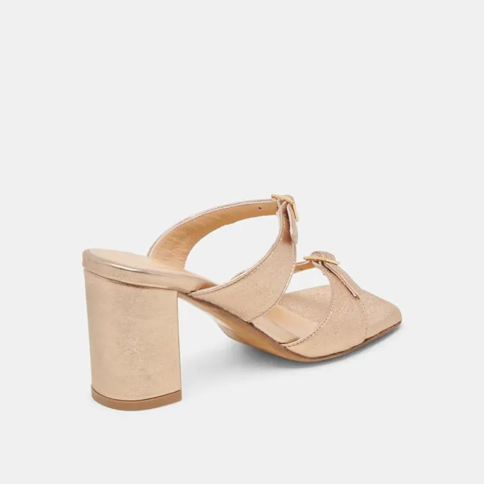 Dolce Vita Shane Heels Gold Metallic Leather Women Heels