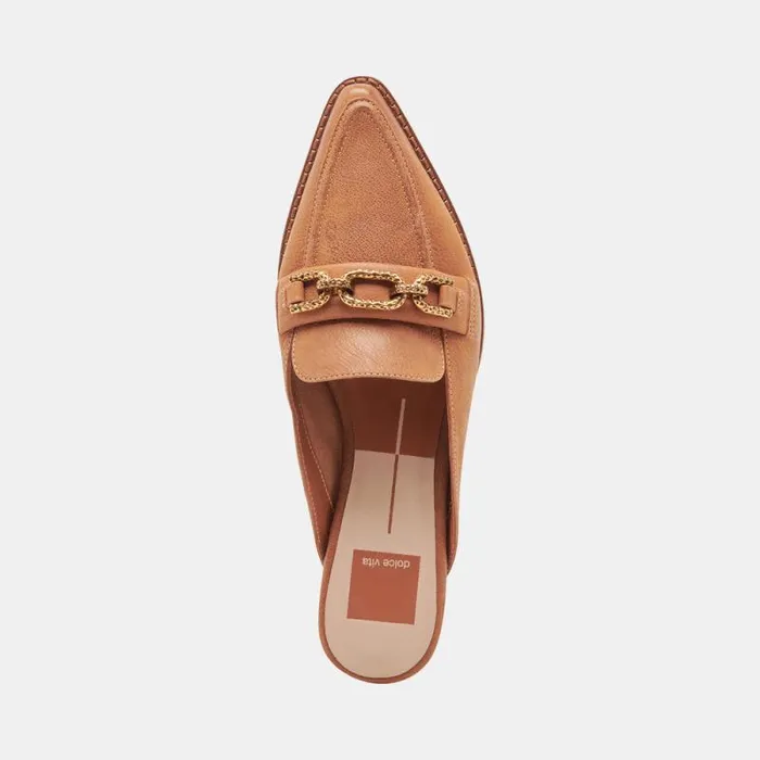 Dolce Vita Sidon Flats Brown Leather Women Flats and Loafers
