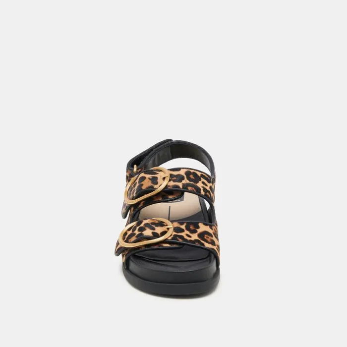 Dolce Vita Starla Sandals Leopard Black Calf Hair Women Sandals