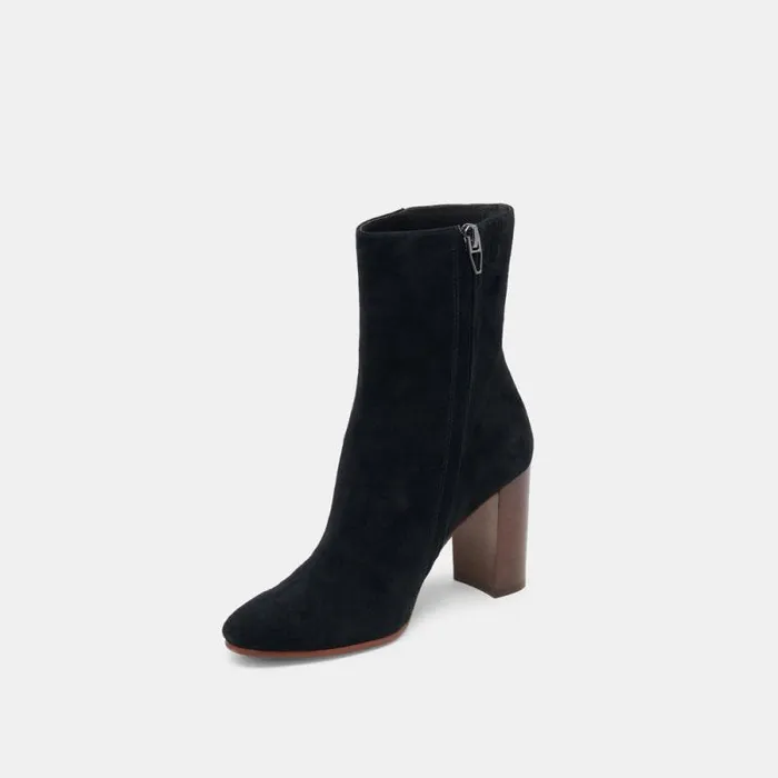 Dolce Vita Suzy Booties Onyx Suede Women Boots and Booties