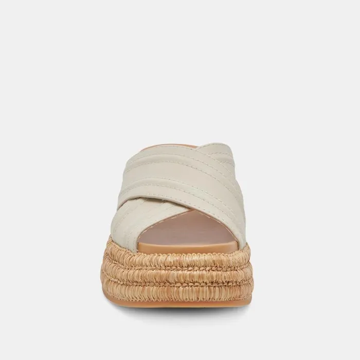 Dolce Vita Weslee Sandals Ivory Leather Women Sandals