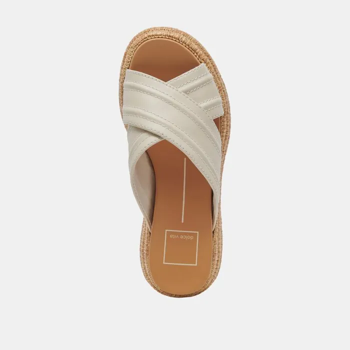 Dolce Vita Weslee Sandals Ivory Leather Women Sandals