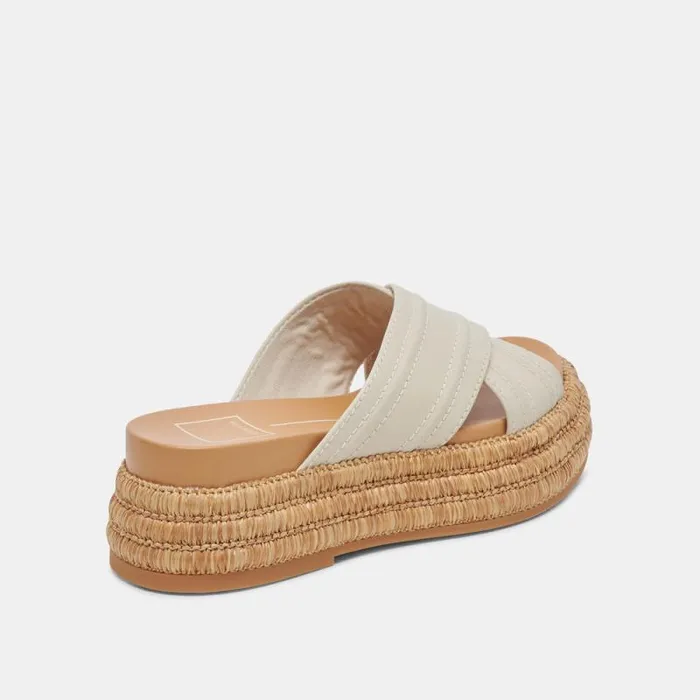 Dolce Vita Weslee Sandals Ivory Leather Women Sandals