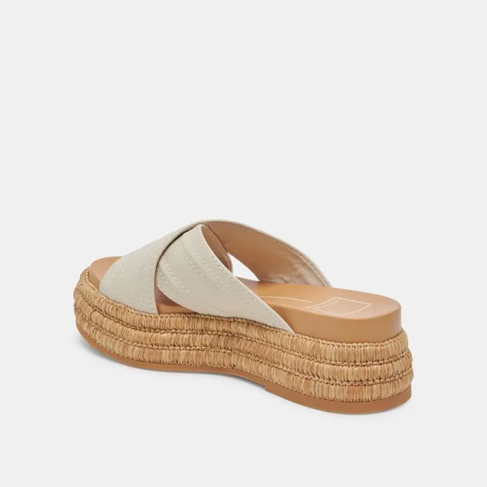 Dolce Vita Weslee Sandals Ivory Leather Women Sandals